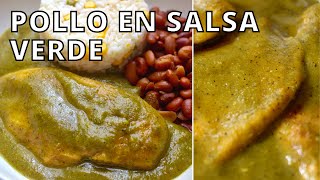 QUICK and EASY Pechuga De POLLO EN SALSA VERDE Chicken In Green Salsa [upl. by Ogilvy]