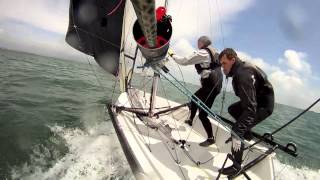 Rs800 Tacking and Gybing in Weymouth Harbour [upl. by Oecam]