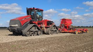 Case Quadtrack 450 with Vaderstad Rapid A 800 S [upl. by Dnalhsa100]