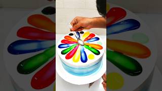 4kg Blueberry Cake Design Rainbow Colour New cake youtube shorts art food shortsfeed cakeart [upl. by Anitan]