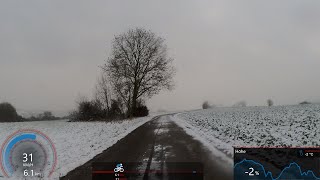 Aint No Sunshine ❄🚵‍♂️🌨 real German Indoor Cycling Workout 2021 Garmin 4K Video [upl. by Kevyn395]