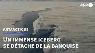 Antarctique un immense iceberg se détache de la banquise  AFP [upl. by Muhammad]