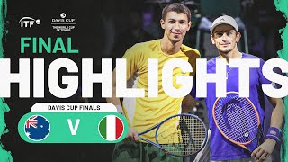 Highlights Popyrin AUS v Arnaldi ITA  Davis Cup Finals 2023 [upl. by Odiug]