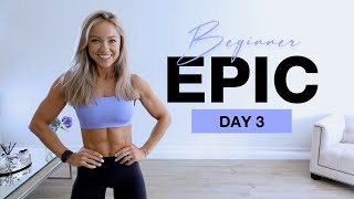 Day 3 of Beginner EPIC  No Equipment Ab amp Core Workout [upl. by Darbee]