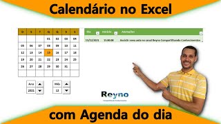 Como Fazer Calendário com Agenda 2022 no Excel Calendário Dinâmico [upl. by Ingamar760]