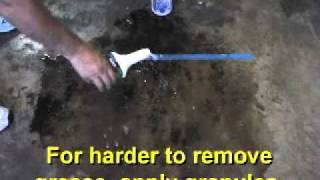 QUICK DEGREASER on Garage Floor Oil and Grease Stains [upl. by Wesla]