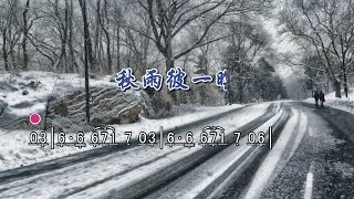 簡譜字幕KTV秋雨彼一暝Cm [upl. by Ericha]