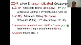 Chloroquine Resistant Malaria and Malaria in Pregnancy Pharmacotherapy of Malaria  3 [upl. by Roid753]