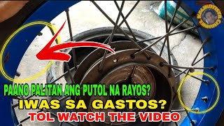 Paano Palitan Ang Putol Na Rayos Ng Rim Ng Motor  How To Lace Motorcycle Rims DIY Spokes Lacing [upl. by Adnac]