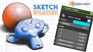 How To Create a Custom Sketch Shader in Blender 40 [upl. by Ayom]