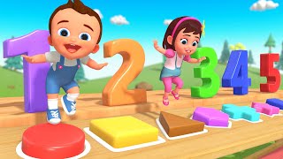 Learn Shapes amp Numbers Wooden Slider Tumbling Toys  Preschool Kids Learning 3D Educational Toddler [upl. by Barrett755]