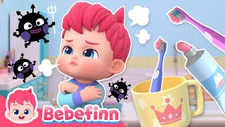 No No ToothbrushingㅣEP139ㅣSong for KidsㅣBebefinn Nursery Rhymes [upl. by Branscum]