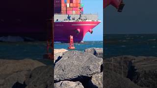 ONE AQUILA TOWERING PAST🌊🌊ship wow epic waves containership oiltanker roughseas sea [upl. by Leiuqese]