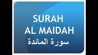 05 Surah Al Maidah Shaikh Mishary Bin Rashid Alafasy with urdu translation [upl. by Dorrie]