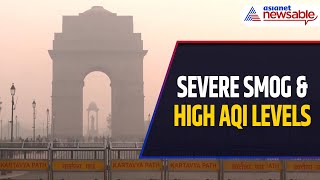 Delhi Pollution Severe Smog Engulfs Capital AQI Hits Alarming Levels [upl. by Finstad]