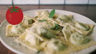 Ravioli Spinaci e Ricotta  Homemade Spinach and Ricotta Ravioli  Easy Homemade Italian Recipe [upl. by Eegnat]