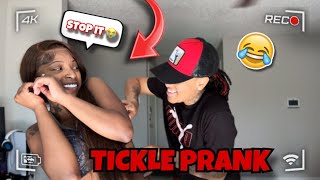 TICKLING PRANK ON MY GIRLFRIEND 🤣 HILARIOUS [upl. by Lyall704]