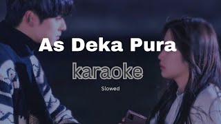 As Deka Pura  ඇස් දෙක පුරා  Karaoke Slowed [upl. by Pattani]