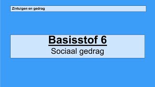 Havo 4  Zintuigen en gedrag  Basisstof 6 Sociaal gedrag [upl. by Airotna233]