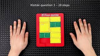 Klotski question 3 28 steps [upl. by Airemat889]