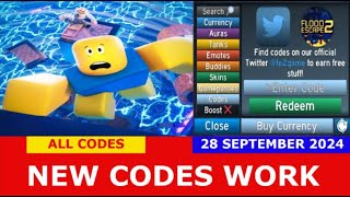 NEW CODES SPEED UP FLOOD ESCAPE 2 ROBLOX  ALL CODES  9282024 [upl. by Fonsie]