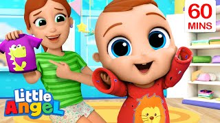 Let’s Get Dressed Baby John  More Little Angel Kids Songs amp Nursery Rhymes [upl. by Yenduhc]