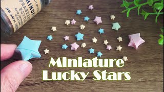 【星くずチャレンジ】どこまで小さくできる？紙で作るラッキースターの作り方  DIY How to Make Miniature Paper Lucky Stars  Tutorial [upl. by Inahpets]