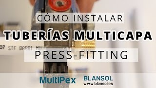 Cómo instalar tuberías multicapa con los accesorios pressfitting MultiPex [upl. by Wareing227]