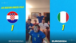 DELIRIO TOTALE AL GOL DI ZACCAGNI‼️ LIVE REACTION CROAZIAITALIA 🇭🇷🇮🇹 [upl. by Idalla]