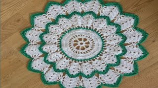 So👌Pretty crochet thalposdoilymandalaplacemattablecloth [upl. by Henni]