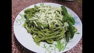 🍝💚PASTA AL PESTO🍝😃 Receta Original Italiana🙂  COCINA DE RESTAURANTE EN CASA [upl. by Dougald]