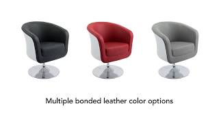 CorLiving Modern Bonded Leather Tub Arm Chair EN [upl. by Ailin]