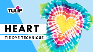 How to Tie Dye Heart Shape Pattern with Tulip [upl. by Donelu]