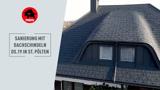 Dachsanierung eines Einfamilienhauses mit der PREFA Dachschindel DS19 in P10 Anthrazit [upl. by Daraj739]