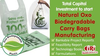 Natural Oxo Biodegradable Carry Bags  Project Report  Profile [upl. by Arelus]