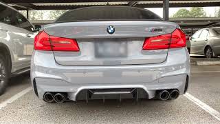 F90 M5 w Akrapovic Exhust start up in SPORT mode dont forget to subscriber on my channel [upl. by Biddle]