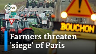 How far are the French farmers prepared to go  DW News [upl. by Anitroc]