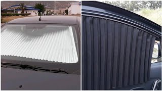 magnetic flexible car sun shadeswindshield retractable sun shades [upl. by Alyhc945]