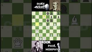 Paul Morphys Opera Game chess chessnerd greatestofalltime [upl. by Brawley32]