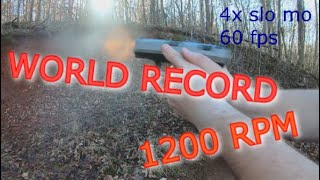 World Record Fastest Pistol Bump Fire 1200 rpm [upl. by Anahsor]