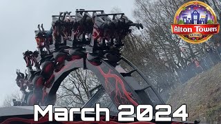 Alton Towers Vlog March 2024 [upl. by Josephina]