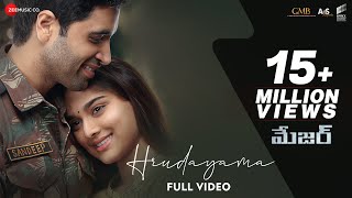 Hrudayama  Full Video  Major Telugu  Adivi SeshSaiee M Manjrekar  Sid Sriram  Sricharan Pakala [upl. by Brett360]