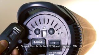 How to setup the Jinbei TRS trigger for EF100 EF150 EF200 amp Discovery Lights [upl. by Otxilac]