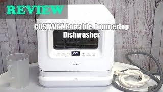 COSTWAY Portable Countertop Dishwasher  Review 2024 [upl. by Cleland]