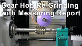 Gear Hob Grinding and Measuring with Report on Schneeberger CNC tool grinder normaNGC [upl. by Arrak370]