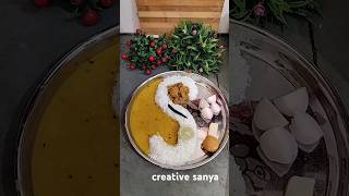 Todays bhojan thali 😋👌😋 dalchawal amp gobhi ki sabji  youtubeshort [upl. by Enyaw]