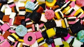 Licorice All Sorts Rainbow Candy Counting [upl. by Gnouhp]