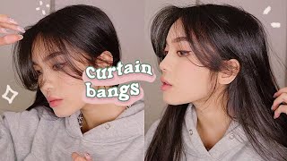 HOW TO STYLE CURTAIN BANGS  LAYERS 💫 HAIR TUTORIAL [upl. by Gensmer925]