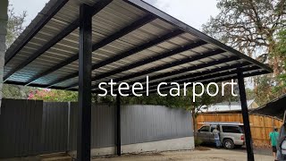 Steel Carport Build [upl. by Jarrell]