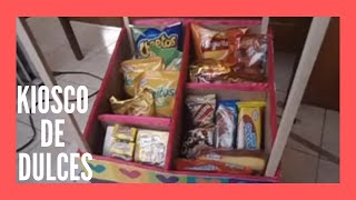 COMO HACER KIOSCO DE DULCES O GOLOSINAS PASO A PASO PARA NIÑOS REGALO MANUALIDAD [upl. by Reivilo]